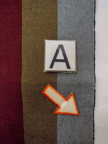 画像10: O0208C 半幅帯 女性用着物 シルク（正絹）   マルチカラー 縞 【中古】 【USED】 【リサイクル】 ★★★☆☆ (10)