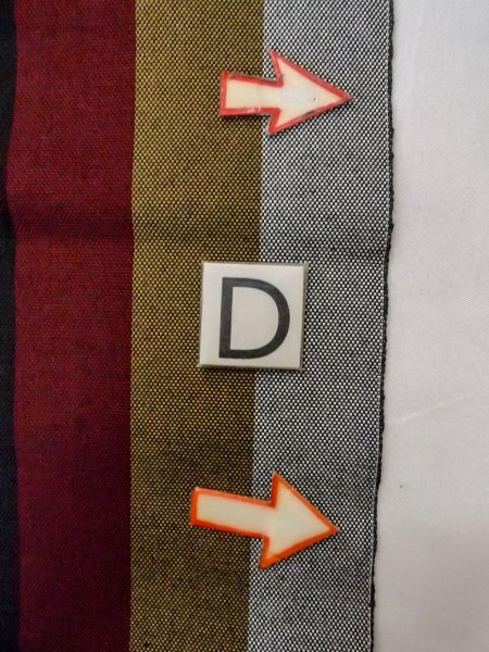 画像13: O0208C 半幅帯 女性用着物 シルク（正絹）   マルチカラー 縞 【中古】 【USED】 【リサイクル】 ★★★☆☆ (13)