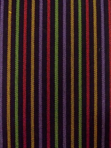 画像2: O0208E 半幅帯 女性用着物 ウール   マルチカラー 縞 【中古】 【USED】 【リサイクル】 ★★★☆☆ (2)