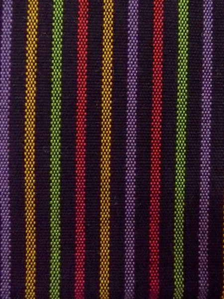 画像3: O0208E 半幅帯 女性用着物 ウール   マルチカラー 縞 【中古】 【USED】 【リサイクル】 ★★★☆☆ (3)