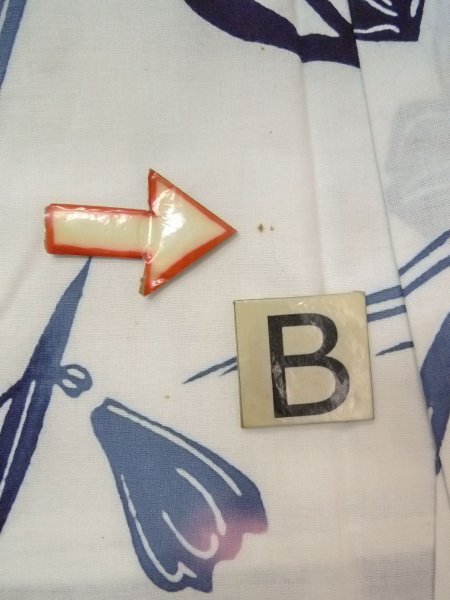 画像15: O0218B 女性用注染浴衣  綿 白, りんどう 【中古】【USED】【リサイクル】 ★★☆☆☆【O0218B】 (15)