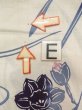 画像18: O0218B 女性用注染浴衣  綿 白, りんどう 【中古】【USED】【リサイクル】 ★★☆☆☆【O0218B】 (18)