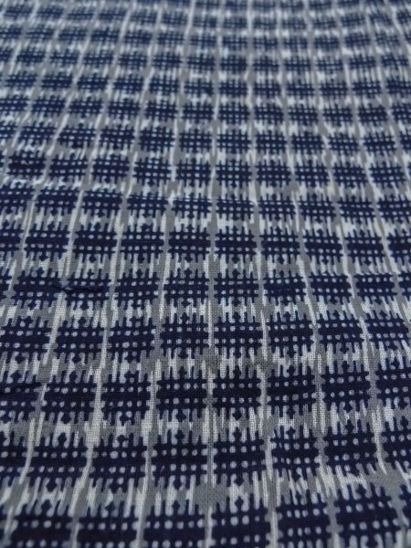 画像9: O0218C 男性用浴衣  綿 青み灰色, いげた 【中古】【USED】【リサイクル】 ★★☆☆☆【O0218C】 (9)