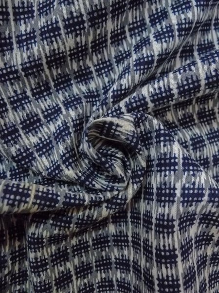 画像10: O0218C 男性用浴衣  綿 青み灰色, いげた 【中古】【USED】【リサイクル】 ★★☆☆☆【O0218C】 (10)