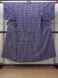画像1: O0218D 女性用浴衣（日本製）  綿 深い藍, チェック柄 【中古】【USED】【リサイクル】 ★★☆☆☆【O0218D】 (1)