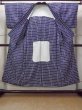 画像2: O0218D 女性用浴衣（日本製）  綿 深い藍, チェック柄 【中古】【USED】【リサイクル】 ★★☆☆☆【O0218D】 (2)