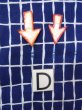 画像17: O0218D 女性用浴衣（日本製）  綿 深い藍, チェック柄 【中古】【USED】【リサイクル】 ★★☆☆☆【O0218D】 (17)