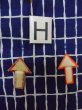 画像21: O0218D 女性用浴衣（日本製）  綿 深い藍, チェック柄 【中古】【USED】【リサイクル】 ★★☆☆☆【O0218D】 (21)