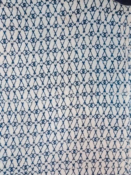 画像3: O0218F 男性用浴衣  綿 白, 花菱 【中古】【USED】【リサイクル】 ★☆☆☆☆【O0218F】 (3)