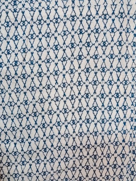 画像4: O0218F 男性用浴衣  綿 白, 花菱 【中古】【USED】【リサイクル】 ★☆☆☆☆【O0218F】 (4)