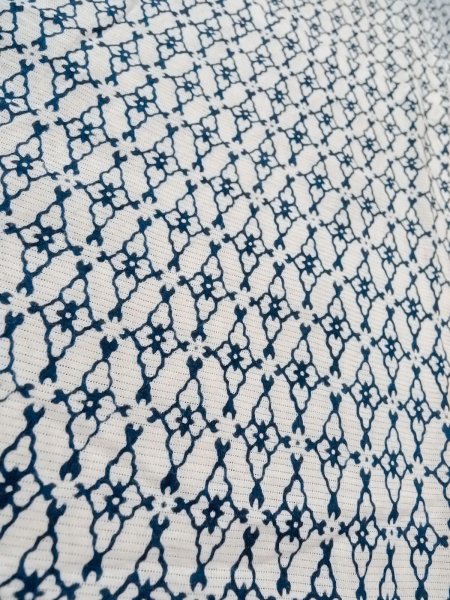 画像8: O0218F 男性用浴衣  綿 白, 花菱 【中古】【USED】【リサイクル】 ★☆☆☆☆【O0218F】 (8)