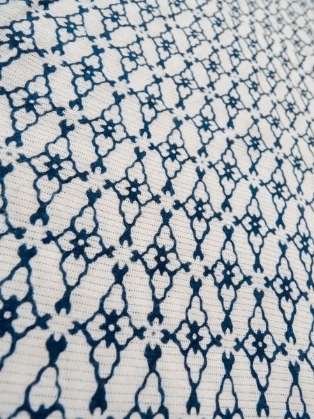 画像9: O0218F 男性用浴衣  綿 白, 花菱 【中古】【USED】【リサイクル】 ★☆☆☆☆【O0218F】 (9)