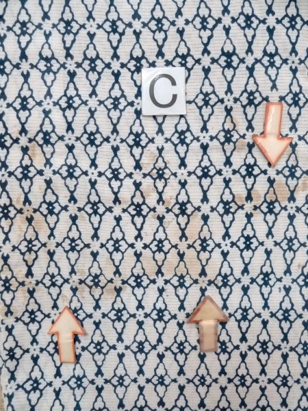 画像16: O0218F 男性用浴衣  綿 白, 花菱 【中古】【USED】【リサイクル】 ★☆☆☆☆【O0218F】 (16)