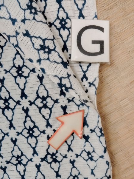 画像20: O0218F 男性用浴衣  綿 白, 花菱 【中古】【USED】【リサイクル】 ★☆☆☆☆【O0218F】 (20)