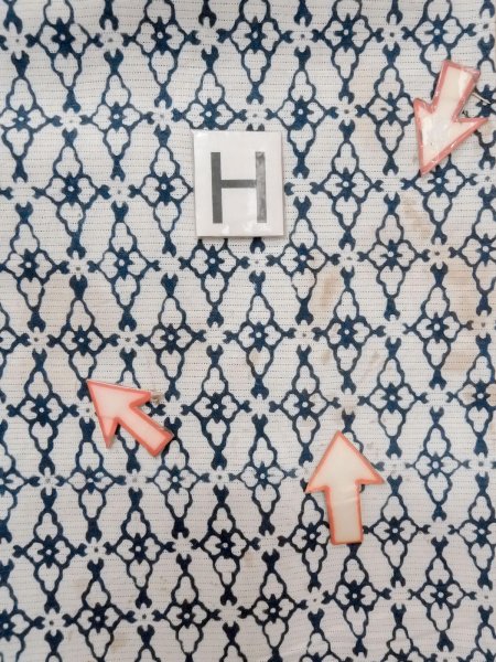 画像21: O0218F 男性用浴衣  綿 白, 花菱 【中古】【USED】【リサイクル】 ★☆☆☆☆【O0218F】 (21)