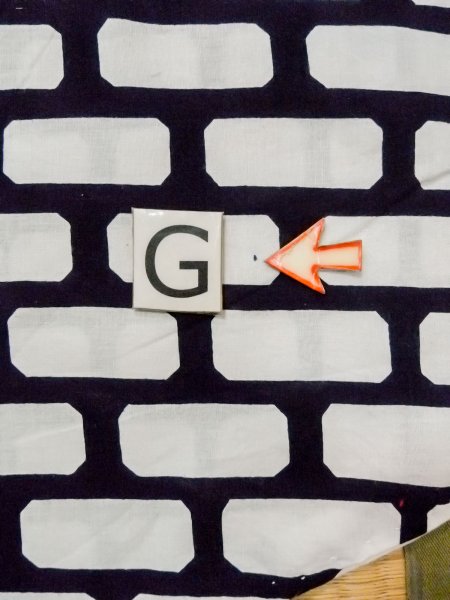 画像20: O0218H 女性用浴衣（日本製）  綿 白, 幾何学模様 【中古】【USED】【リサイクル】 ★☆☆☆☆【O0218H】 (20)