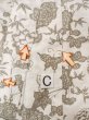画像16: O0218M 女性用浴衣（日本製）  綿 薄いベージュ, ぼたん 【中古】【USED】【リサイクル】 ★★☆☆☆【O0218M】 (16)