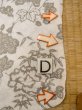 画像17: O0218M 女性用浴衣（日本製）  綿 薄いベージュ, ぼたん 【中古】【USED】【リサイクル】 ★★☆☆☆【O0218M】 (17)