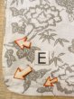 画像18: O0218M 女性用浴衣（日本製）  綿 薄いベージュ, ぼたん 【中古】【USED】【リサイクル】 ★★☆☆☆【O0218M】 (18)