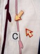 画像16: O0218N 女性用浴衣（日本製）  綿麻 オフ　ホワイト, 抽象的模様 【中古】【USED】【リサイクル】 ★☆☆☆☆【O0218N】 (16)