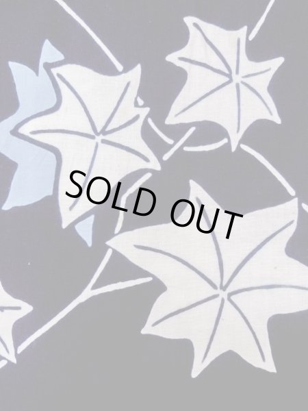 画像5: O0218O 女性用浴衣（日本製）  綿 藍, もみじ 【中古】【USED】【リサイクル】 ★★☆☆☆【O0218O】 (5)