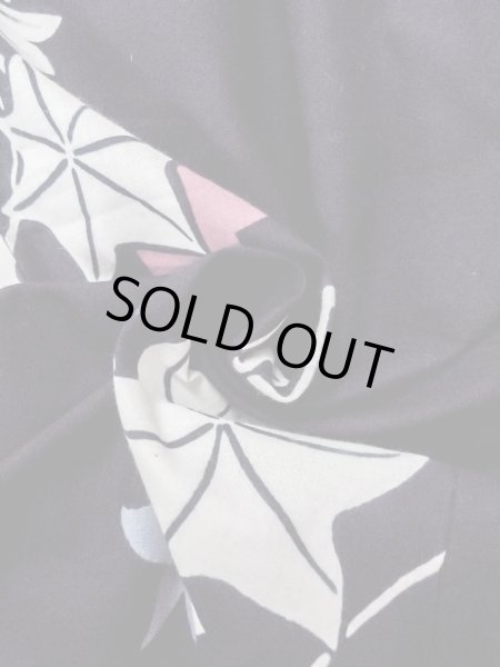 画像11: O0218O 女性用浴衣（日本製）  綿 藍, もみじ 【中古】【USED】【リサイクル】 ★★☆☆☆【O0218O】 (11)