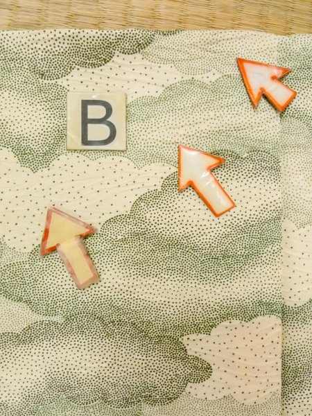 画像15: O0218P 女性用小紋  シルク（正絹） アイボリー, 雲 【中古】【USED】【リサイクル】 ★★★☆☆【O0218P】 (15)