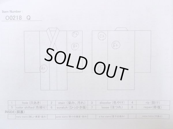 画像13: O0218Q 女性用小紋  シルク（正絹） 深いオリーブ, 菊 【中古】【USED】【リサイクル】 ★★★☆☆【O0218Q】 (13)