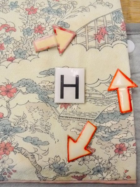 画像21: O0218R 女性用小紋  シルク（正絹） 灰色がかった水色, 桜 【中古】【USED】【リサイクル】 ★★☆☆☆【O0218R】 (21)