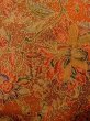 画像7: O0218S 女性用小紋  シルク（正絹） 赤み茶色, 唐花 【中古】【USED】【リサイクル】 ★★★★☆【O0218S】 (7)