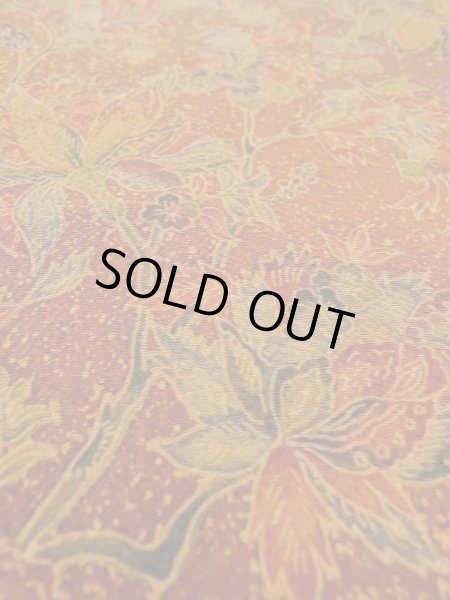 画像10: O0218S 女性用小紋  シルク（正絹） 赤み茶色, 唐花 【中古】【USED】【リサイクル】 ★★★★☆【O0218S】 (10)