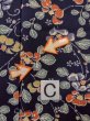 画像16: O0218T 女性用小紋  シルク（正絹） 藍, 花 【中古】【USED】【リサイクル】 ★★★☆☆【O0218T】 (16)