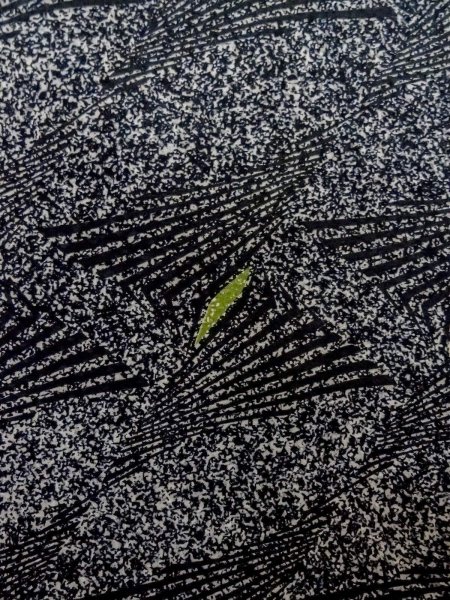 画像6: O0218Y 女性用小紋  シルク（正絹） 黒, 菱 【中古】【USED】【リサイクル】 ★★★★☆【O0218Y】 (6)