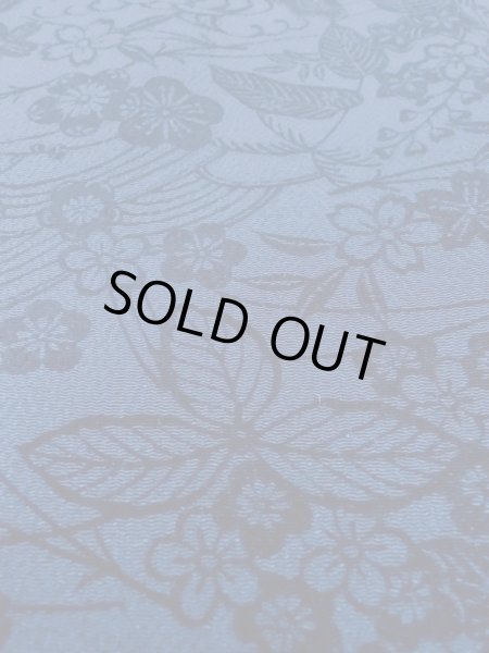 画像9: O0218Z 女性用小紋  シルク（正絹） 藍, 桜 【中古】【USED】【リサイクル】 ★★★☆☆【O0218Z】 (9)