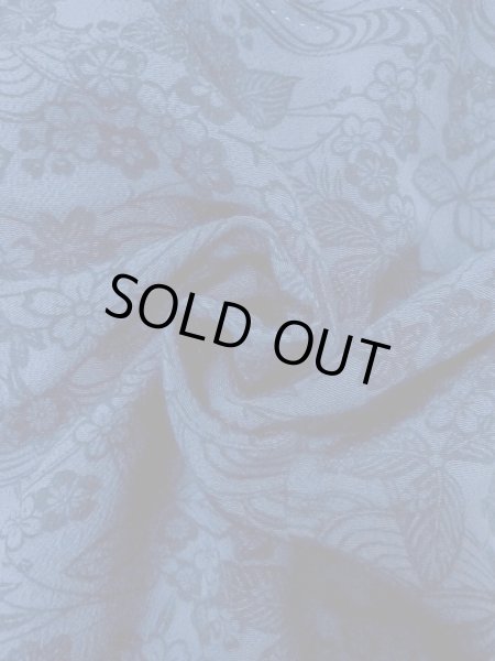 画像11: O0218Z 女性用小紋  シルク（正絹） 藍, 桜 【中古】【USED】【リサイクル】 ★★★☆☆【O0218Z】 (11)