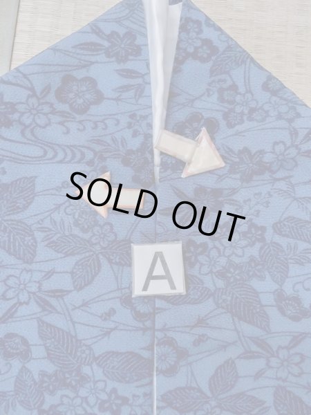 画像14: O0218Z 女性用小紋  シルク（正絹） 藍, 桜 【中古】【USED】【リサイクル】 ★★★☆☆【O0218Z】 (14)