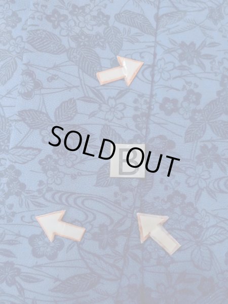 画像15: O0218Z 女性用小紋  シルク（正絹） 藍, 桜 【中古】【USED】【リサイクル】 ★★★☆☆【O0218Z】 (15)