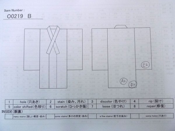 画像13: O0219B 女性用小紋  シルク（正絹） 深い紺, 花 【中古】【USED】【リサイクル】 ★★★☆☆【O0219B】 (13)