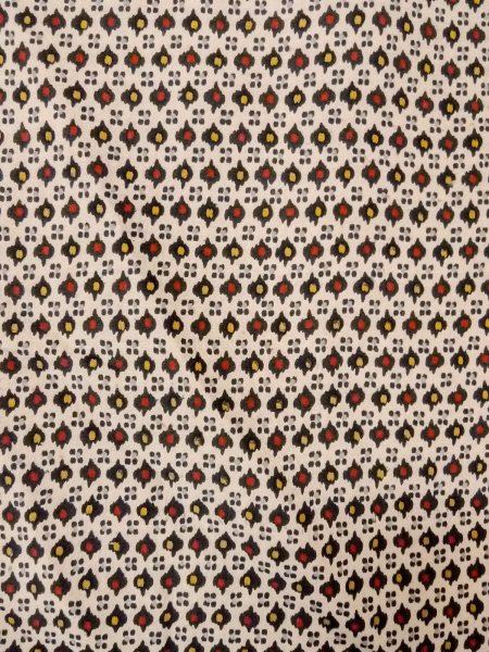 画像5: O0219C 女性用小紋  シルク（正絹） オフ　ホワイト, 小さな点々 【中古】【USED】【リサイクル】 ★☆☆☆☆【O0219C】 (5)