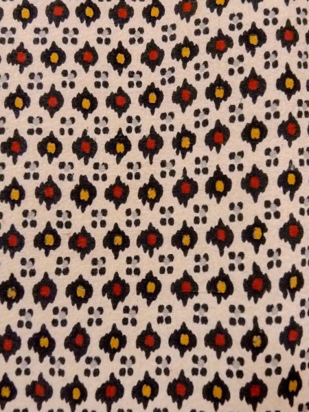 画像7: O0219C 女性用小紋  シルク（正絹） オフ　ホワイト, 小さな点々 【中古】【USED】【リサイクル】 ★☆☆☆☆【O0219C】 (7)