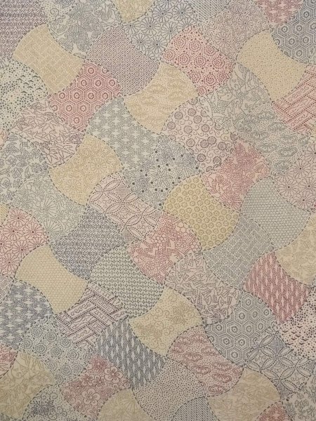 画像4: O0219D 女性用小紋  シルク（正絹） オフ　ホワイト, 菊 【中古】【USED】【リサイクル】 ★★★☆☆【O0219D】 (4)