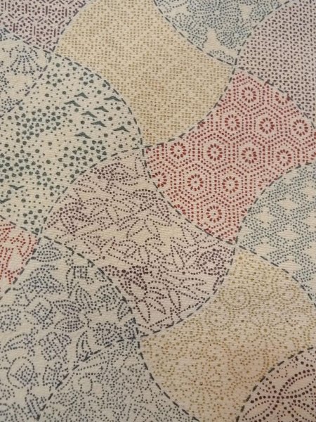 画像5: O0219D 女性用小紋  シルク（正絹） オフ　ホワイト, 菊 【中古】【USED】【リサイクル】 ★★★☆☆【O0219D】 (5)