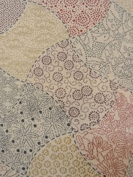 画像6: O0219D 女性用小紋  シルク（正絹） オフ　ホワイト, 菊 【中古】【USED】【リサイクル】 ★★★☆☆【O0219D】 (6)