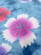 画像9: O0228A 女性用浴衣（海外製）  綿 淡い水色, 花 【中古】【USED】【リサイクル】 ★★☆☆☆【O0228A】 (9)