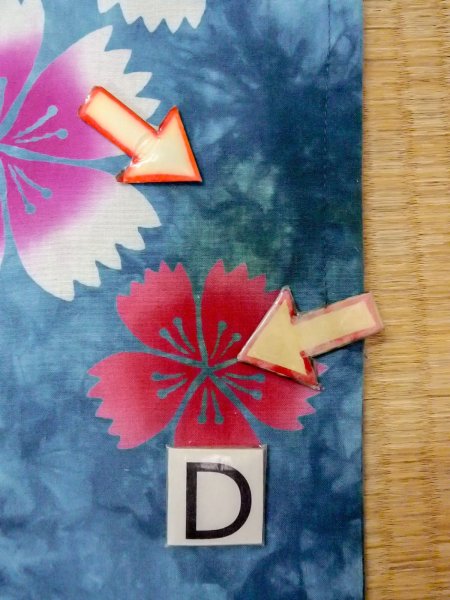 画像17: O0228A 女性用浴衣（海外製）  綿 淡い水色, 花 【中古】【USED】【リサイクル】 ★★☆☆☆【O0228A】 (17)