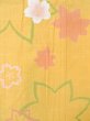 画像4: O0228B 女性用浴衣（日本製）  綿麻 灰色がかった黄色, 桜 【中古】【USED】【リサイクル】 ★★★★☆【O0228B】 (4)