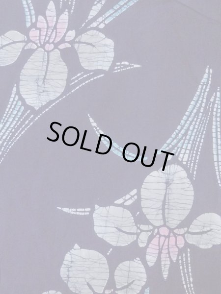 画像3: O0228C 女性用注染浴衣  綿 藍, あやめ 【中古】【USED】【リサイクル】 ★★★☆☆【O0228C】 (3)