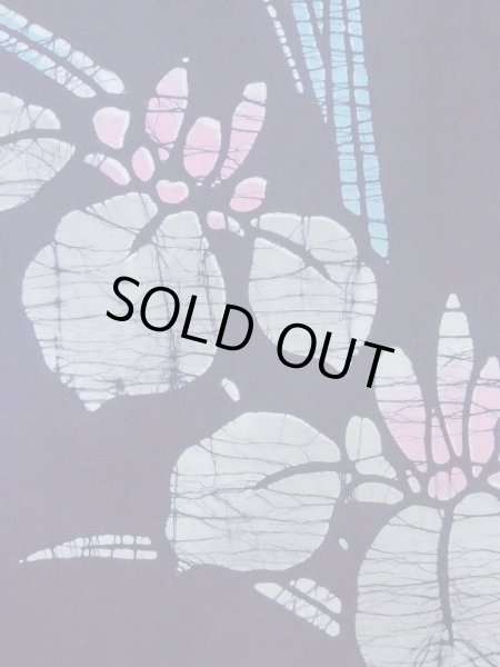 画像7: O0228C 女性用注染浴衣  綿 藍, あやめ 【中古】【USED】【リサイクル】 ★★★☆☆【O0228C】 (7)