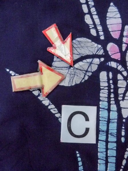 画像16: O0228C 女性用注染浴衣  綿 藍, あやめ 【中古】【USED】【リサイクル】 ★★★☆☆【O0228C】 (16)