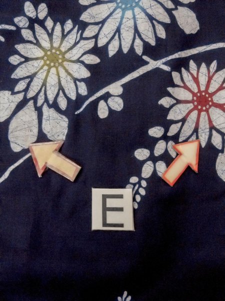 画像18: O0228D 女性用注染浴衣  綿 藍, 花 【中古】【USED】【リサイクル】 ★★☆☆☆【O0228D】 (18)